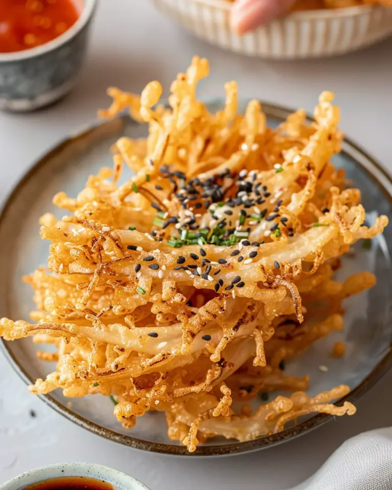 Fried Enoki Mushroom
