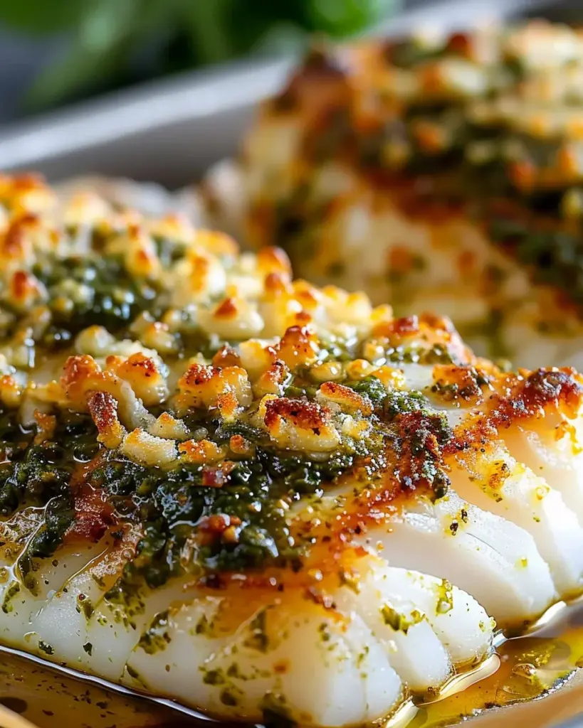 Pesto Parmesan Baked Cod: A Culinary Delight