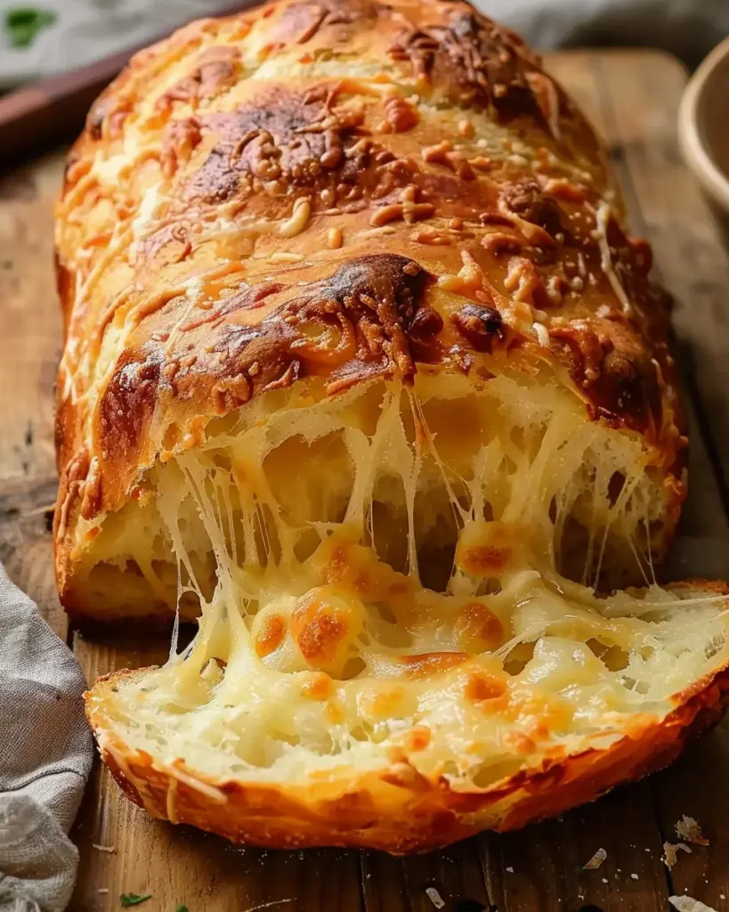 Cheese bread (no knead!) Recipe