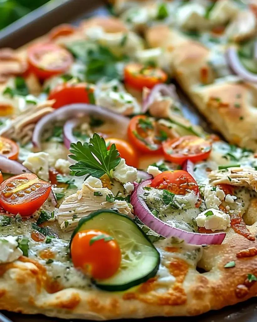 Tzatziki Chicken Pizza