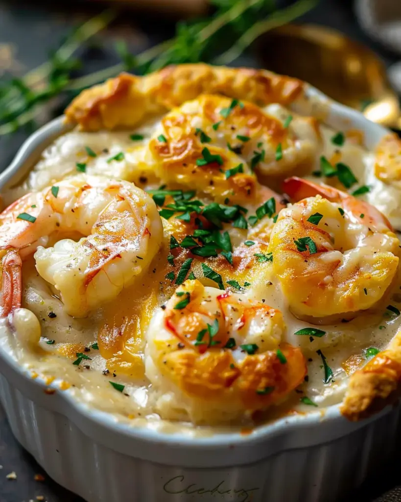 Shrimp & Lobster Cheddar Bay Biscuit Pot Pie