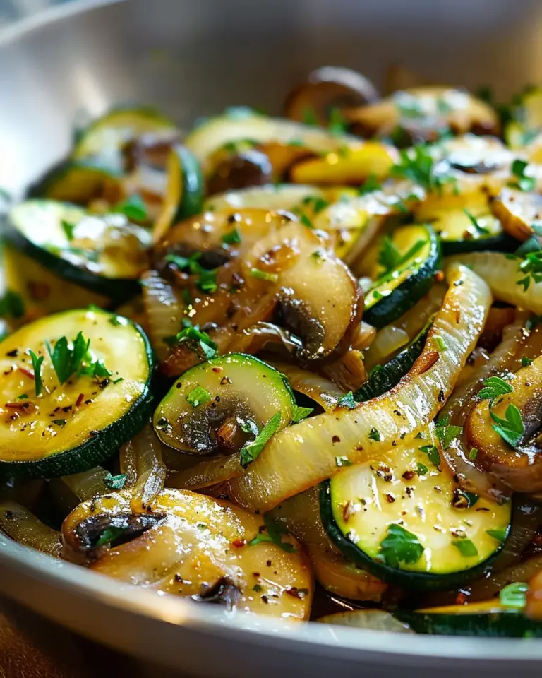 Sauteed Zucchini Mushrooms And Onions