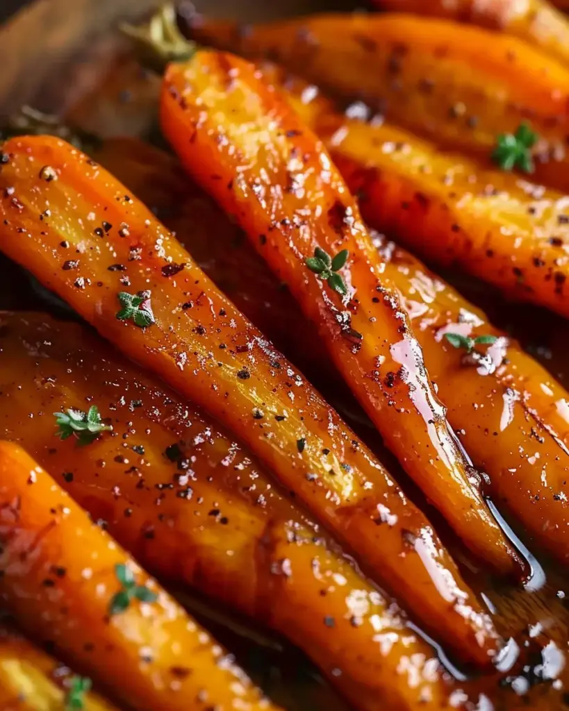 Sweet and Savory Maple Glazed Roasted Carrots