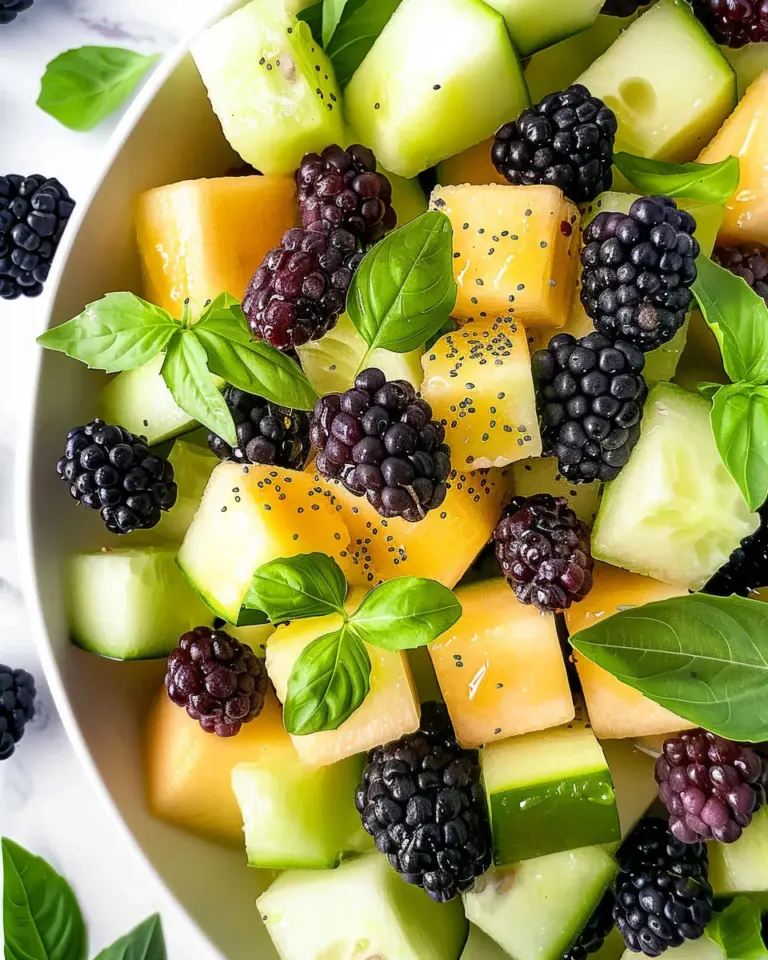 Blackberry Honeydew Salad with Basil