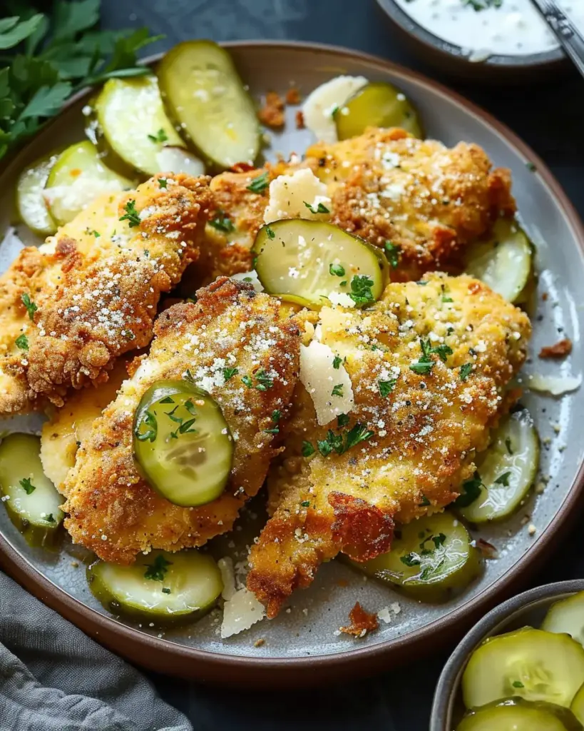Crispy Dill Pickle Parmesan Chicken: Quick & Crunchy Delight