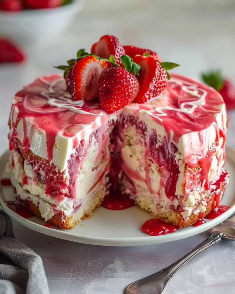 Strawberry Earthquake Cake – Unbelievably Easy Showstopper Dessert