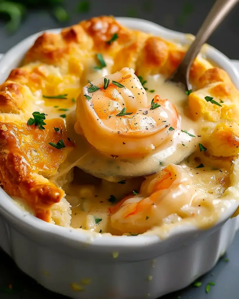 Shrimp & Lobster Cheddar Bay Biscuit Pot Pie