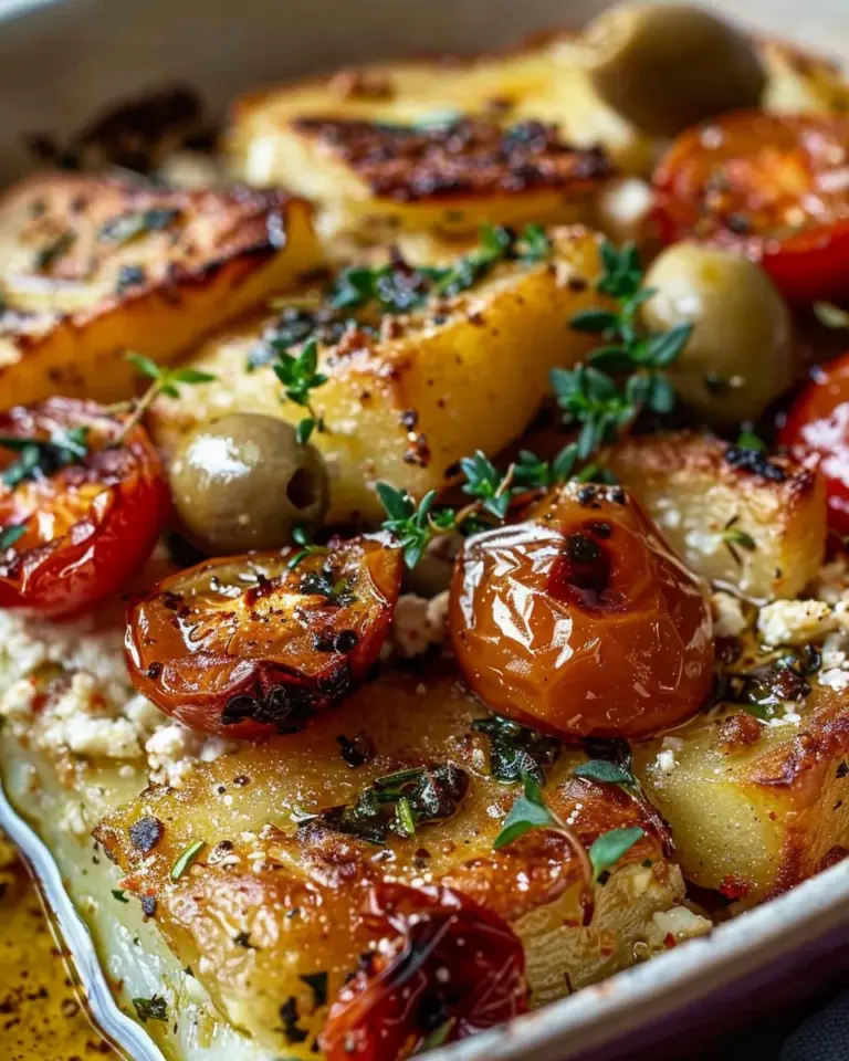 Baked Feta Potatoes (Easy Mediterranean One-Pan Recipe)