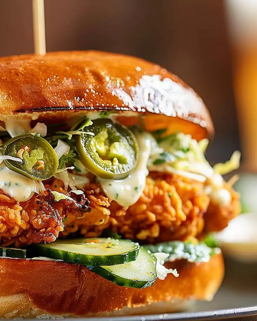 Crispy Cilantro Lime Chicken Sandwich (Air-Fried or Oven Baked)