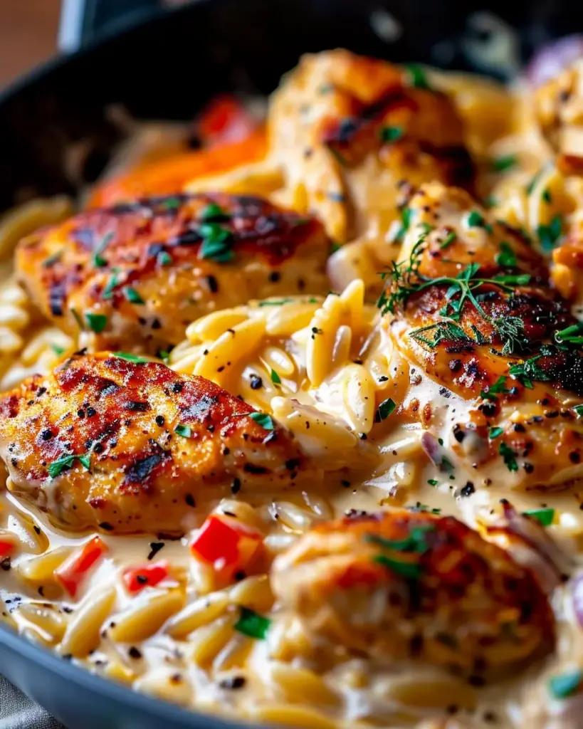 Comforting One-Pot Cajun Chicken Alfredo Orzo in Just 30 Minutes