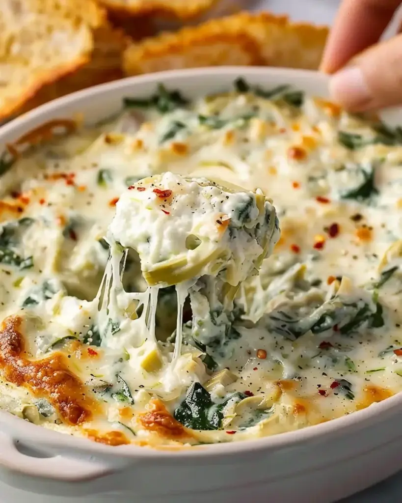 Simple Crockpot Spinach Artichoke Dip