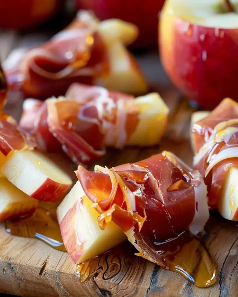 Prosciutto-Wrapped Cheese and Apple Bites