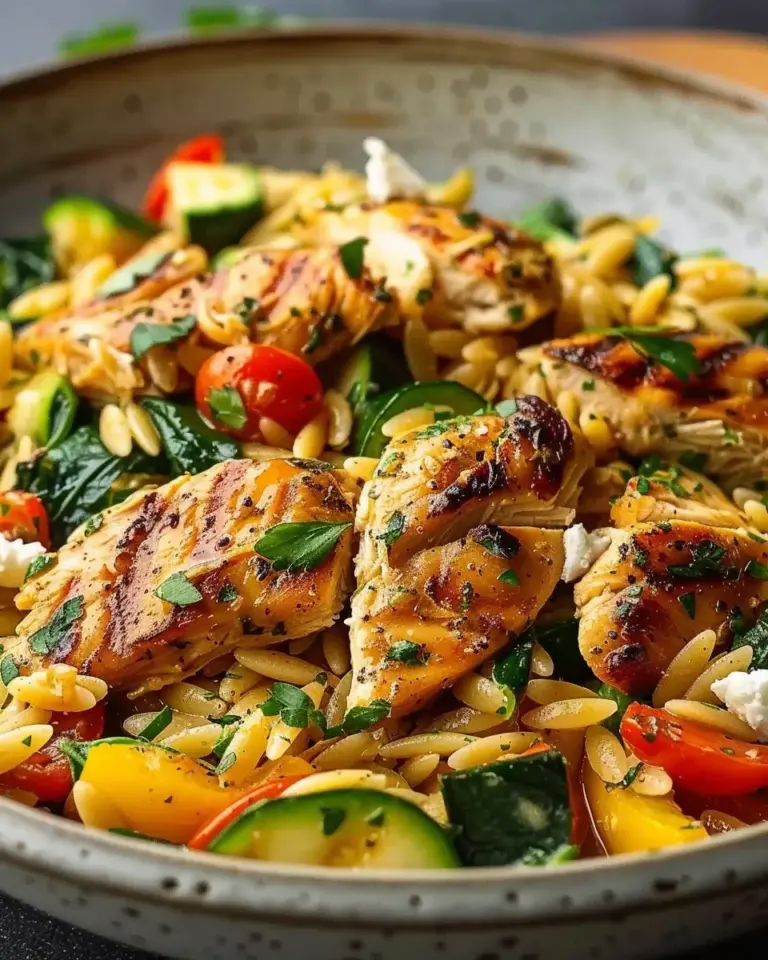 High Protein Chicken Orzo