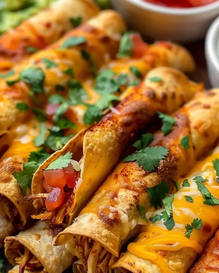 Crunchy Oven-Baked Chicken Taquitos