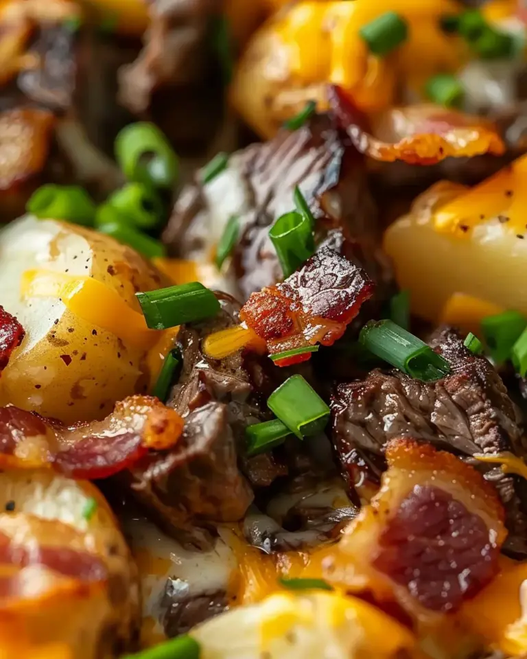 Loaded Steak and Potato Bake