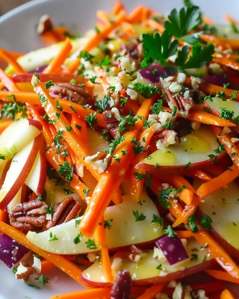 Crunchy Apple Carrot Salad with Creamy Citrus Dressing
