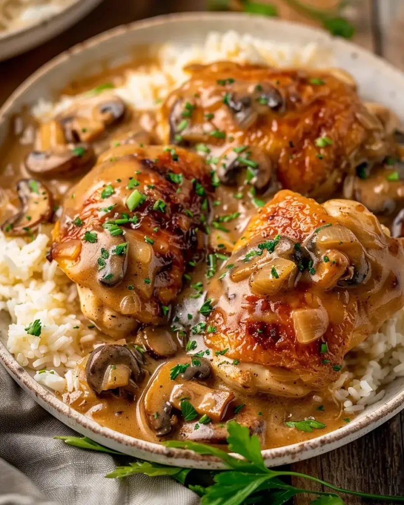 Comforting Smothered Chicken and Rice