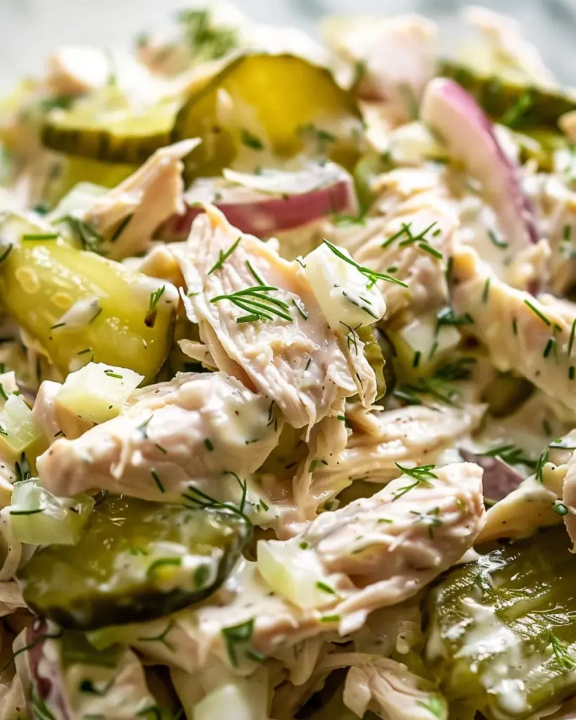 Savory Dill Pickle Chicken Salad