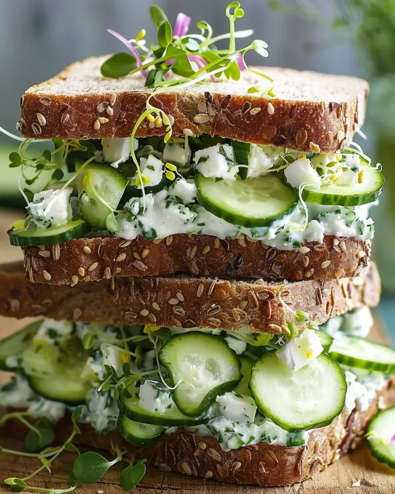 Easy Cucumber Salad Sandwiches