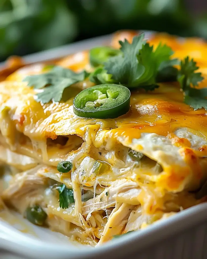 Savor Easy Green Chile Chicken Enchilada Casserole Tonight