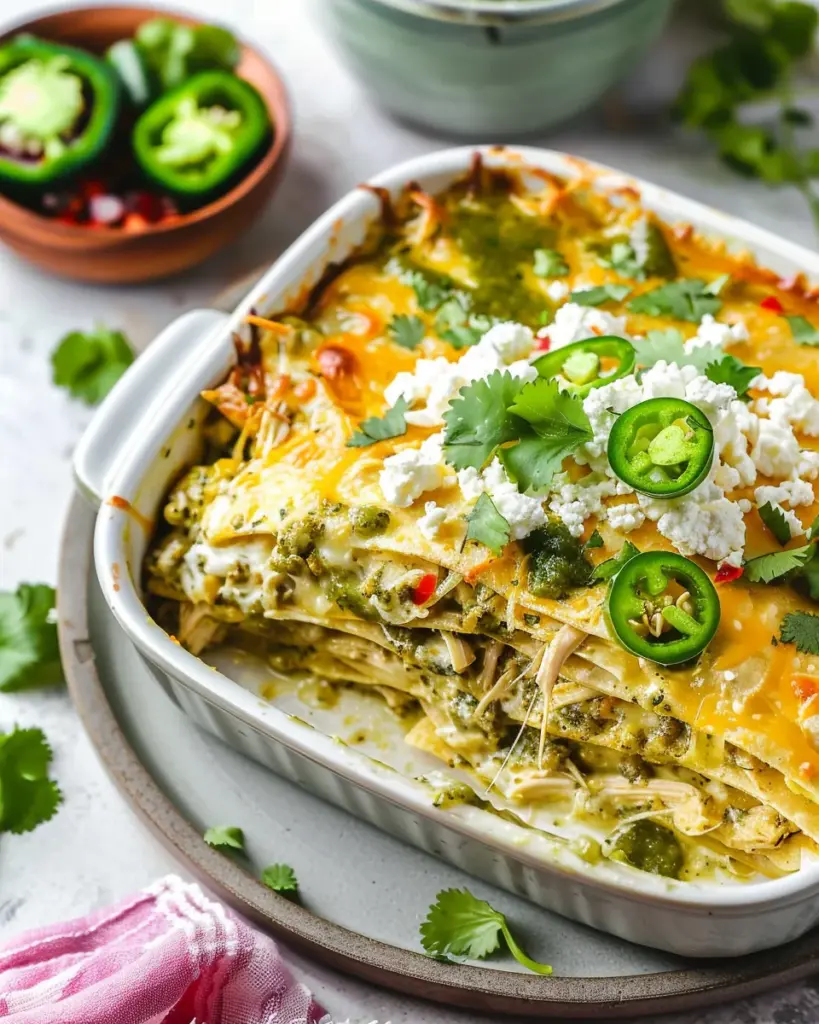 Delicious Salsa Verde Chicken Casserole