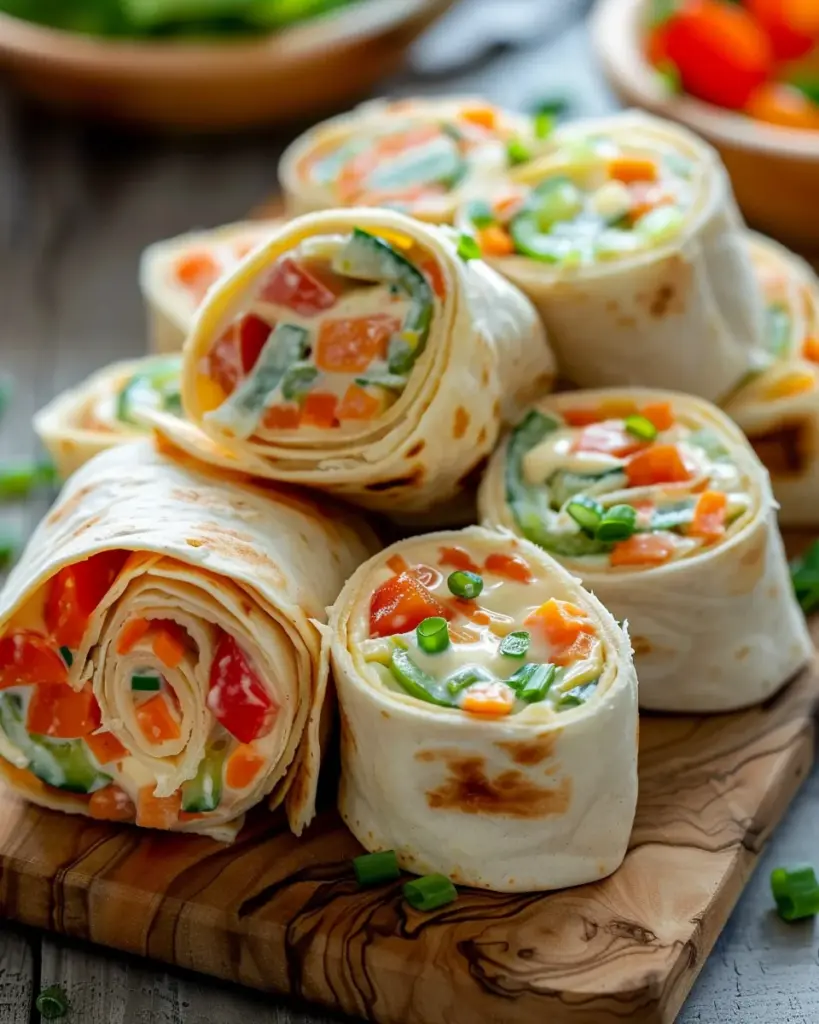 Fresh Vegetable Tortilla Roll Ups