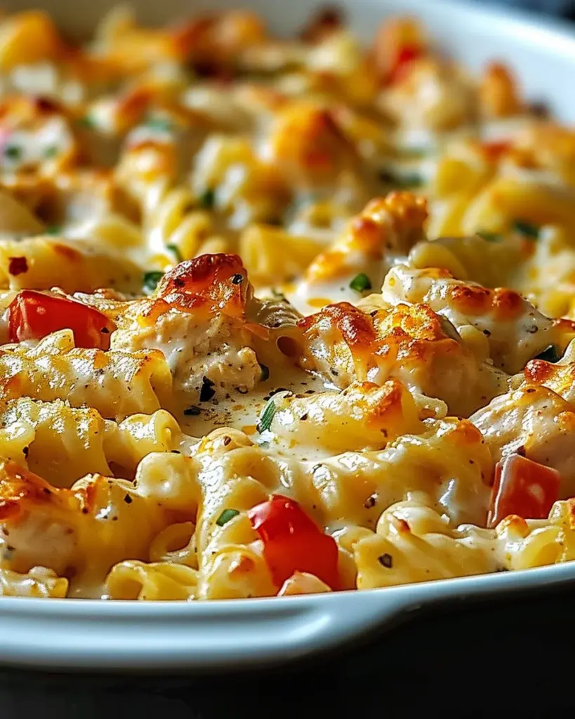 Cajun Cream Cheese Chicken Pasta Bake