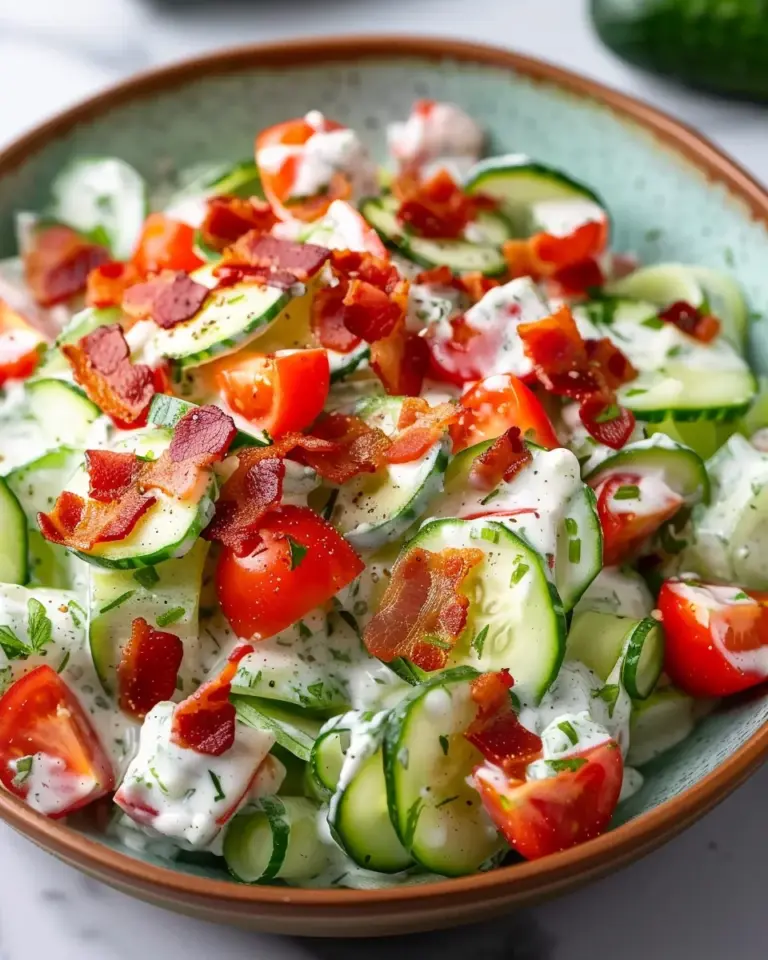 Crunchy Cucumber Salad with Bacon
