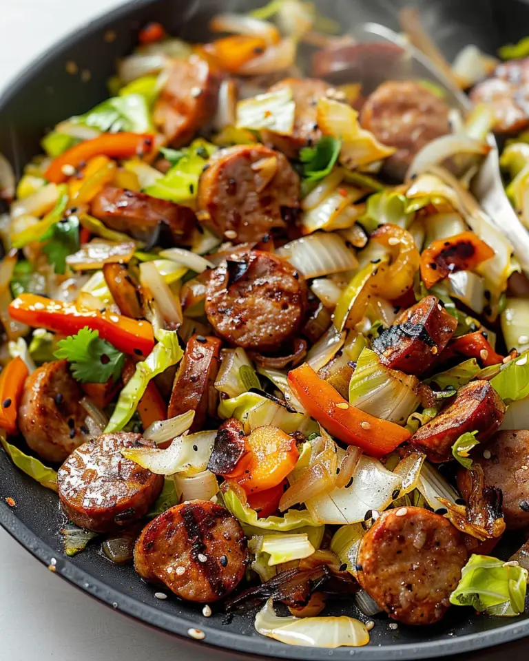 Sausage and Cabbage Stir Fry