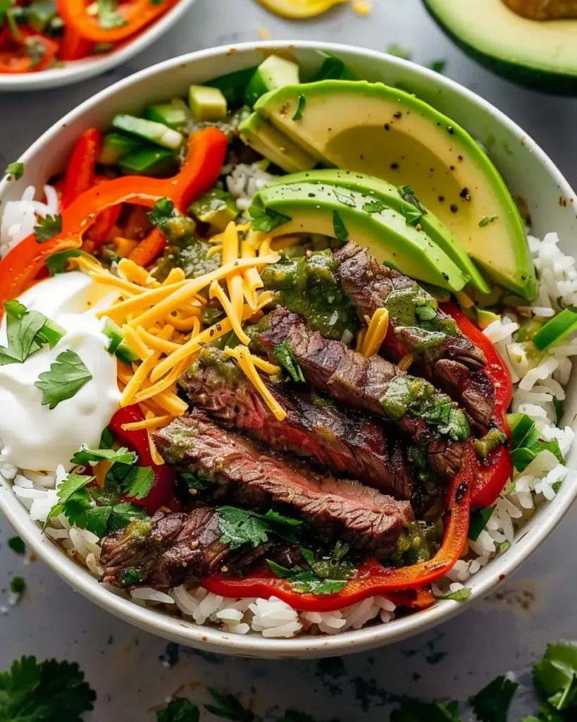 Easy Smoky Steak Bowl with Veggies and Rice