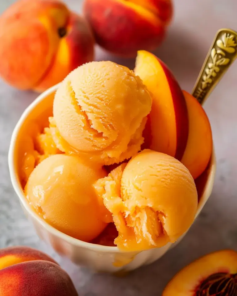 Peach Sorbet A Refreshing and Fruity Summer Treat