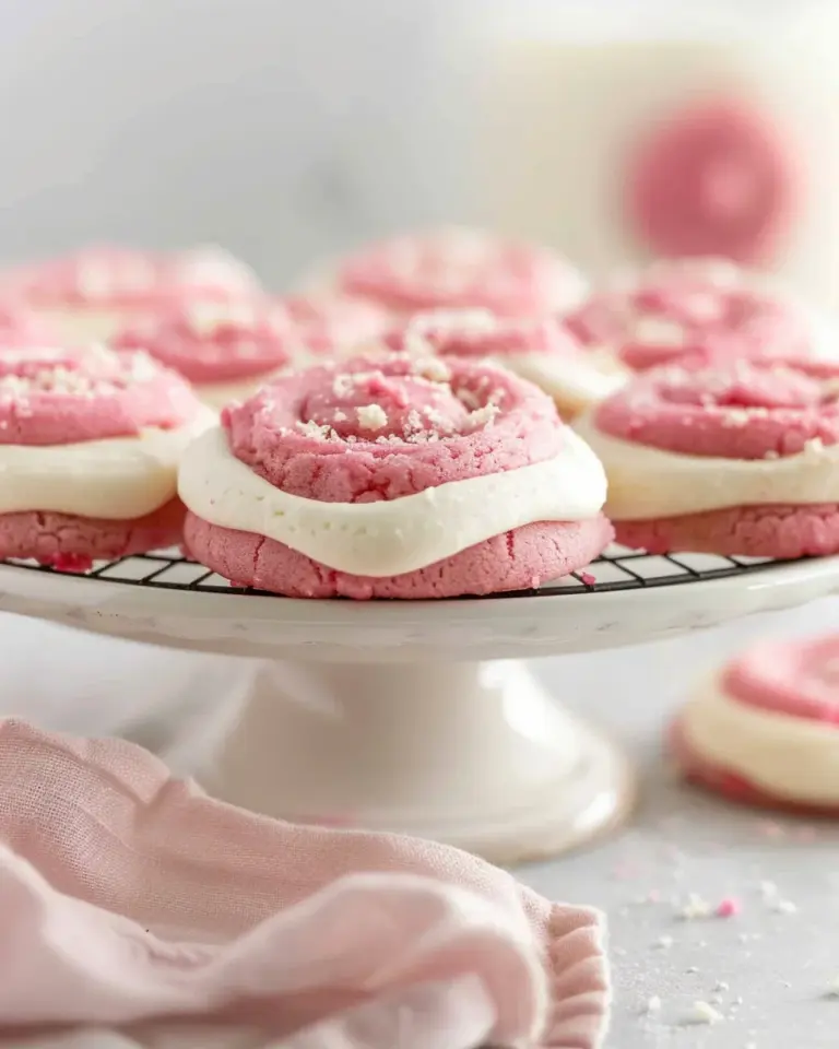 Copycat Crumbl Pink Velvet Cookies with a Cake Mix