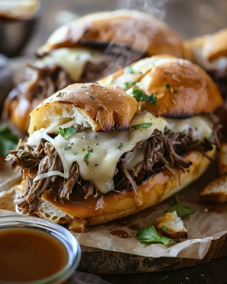 Crockpot French Dip Sandwiches