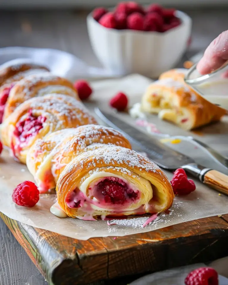 Lemon Raspberry Cream Cheese Danish Rolls