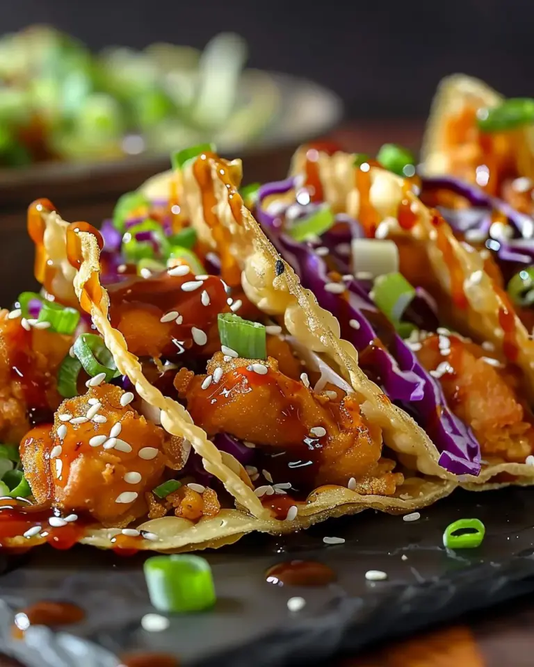 Crispy Chicken Wonton Tacos Recipe with Perfect Teriyaki Glaze
