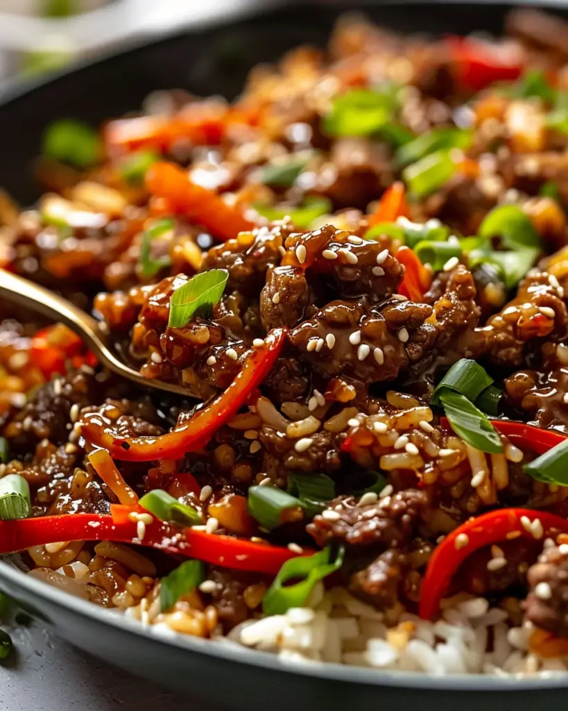 Crispy Chilli Beef Rice