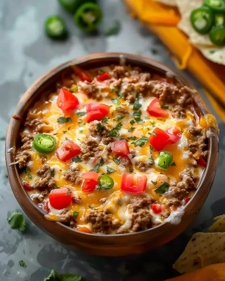 Spicy Rotel Dip with Ground Beef
