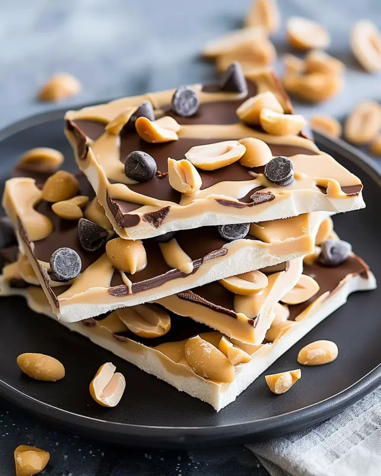10 Minute Peanut Butter Chocolate Greek Yogurt Bark Recipe