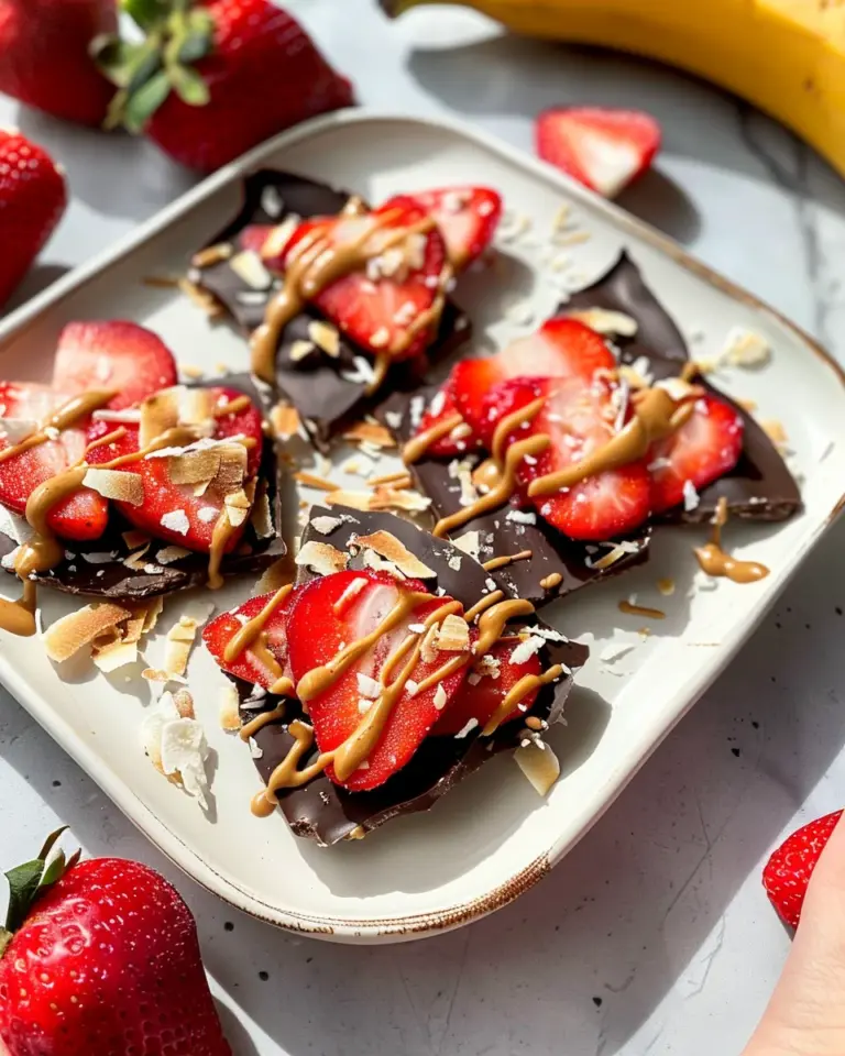 4-ingredient Strawberry Banana Bark