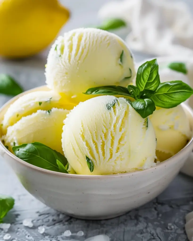 Lemon Basil Sorbet: Refreshing Summer Bliss Awaits!
