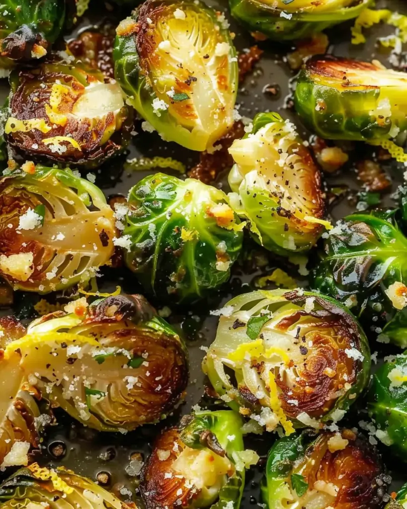 Crispy Garlic Parmesan Brussels Sprouts