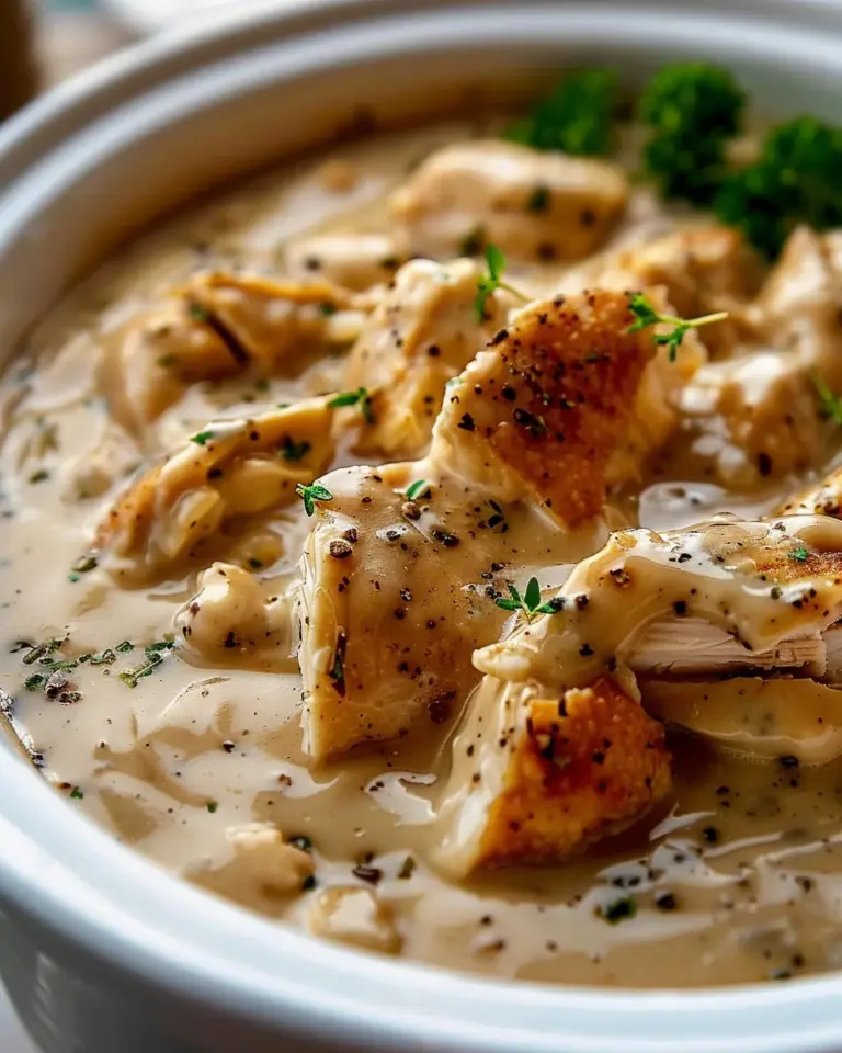 Slow Cooker Creamy Chicken & Gravy