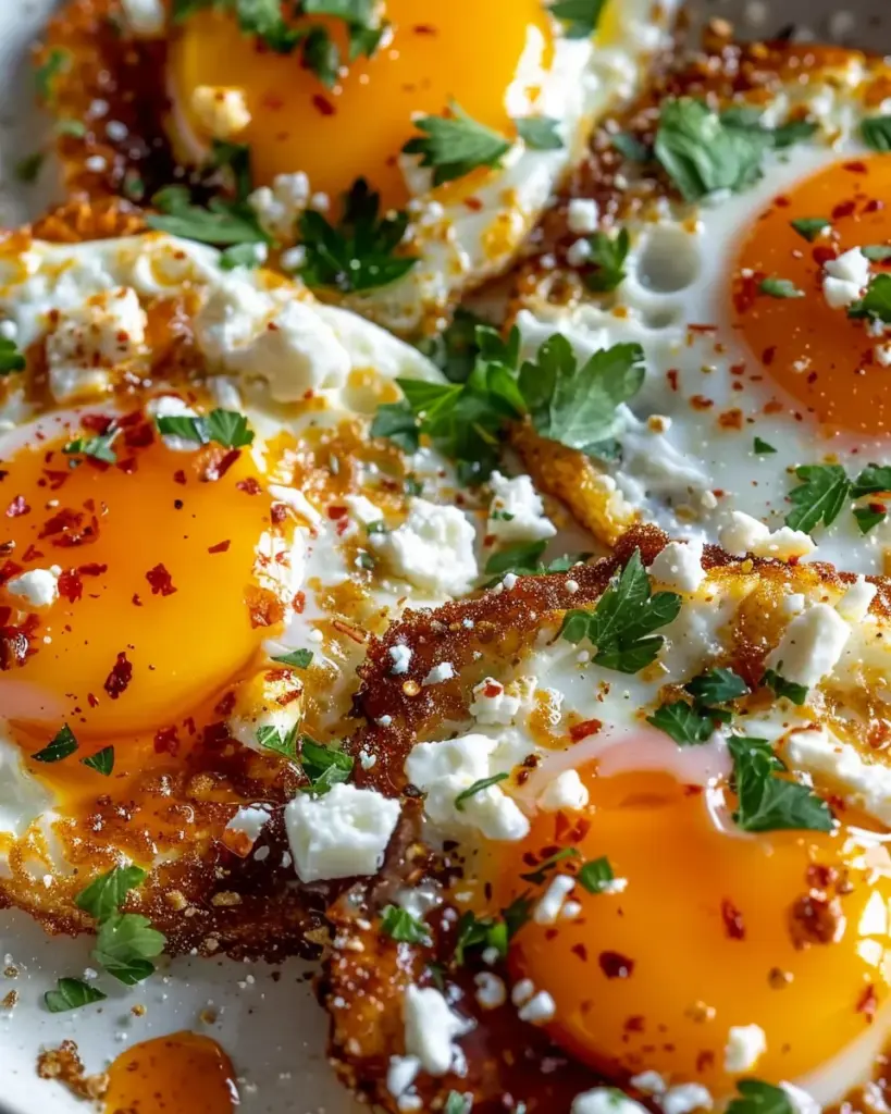Crispy Feta Fried Eggs