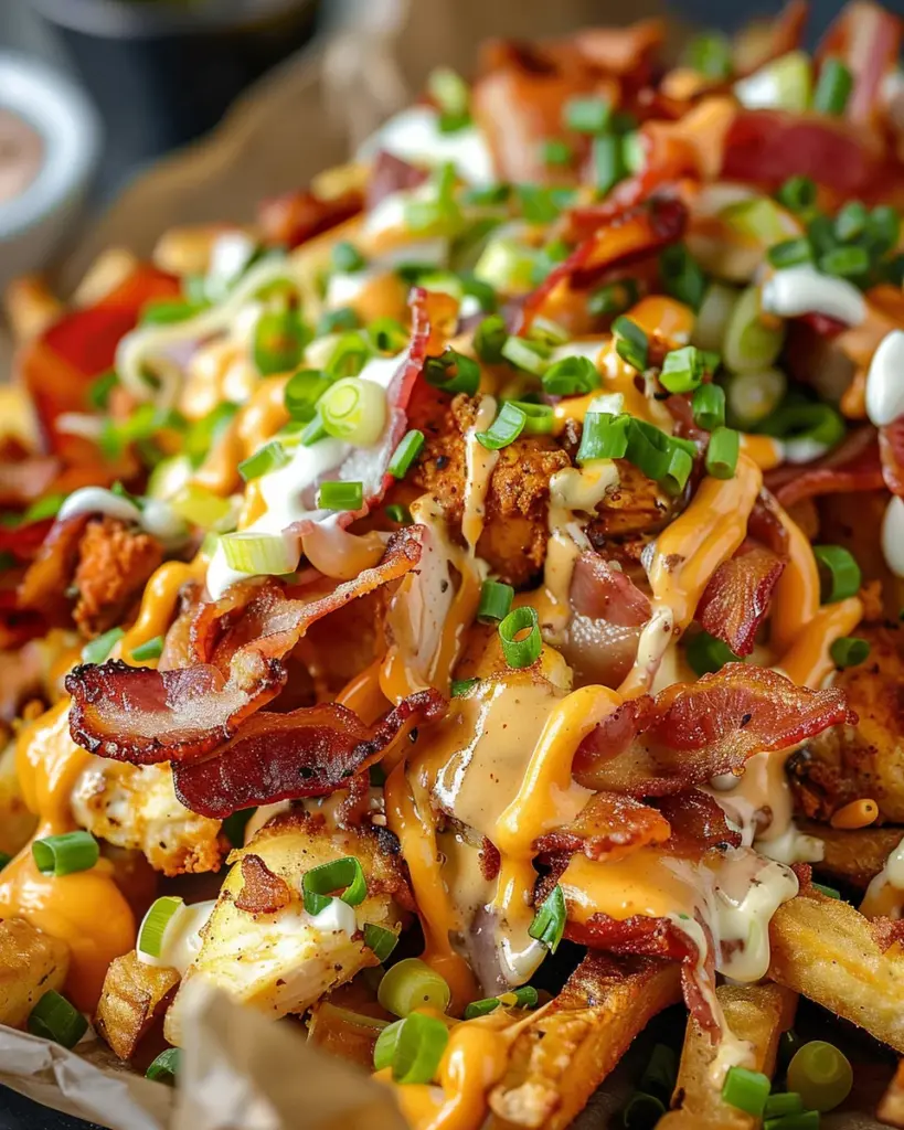 Dirty Chicken and Bacon Loaded Fries