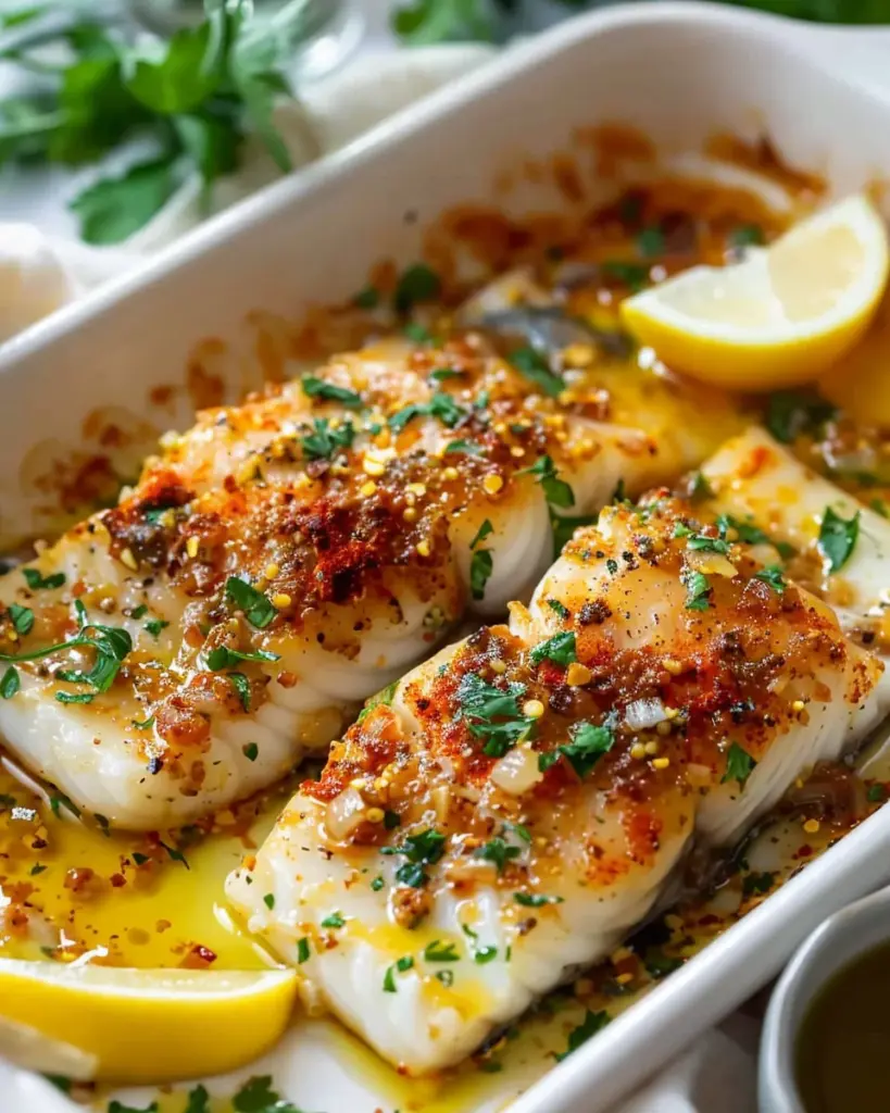 Gluten-Free Mediterranean Baked Cod with Lemon and Garlic