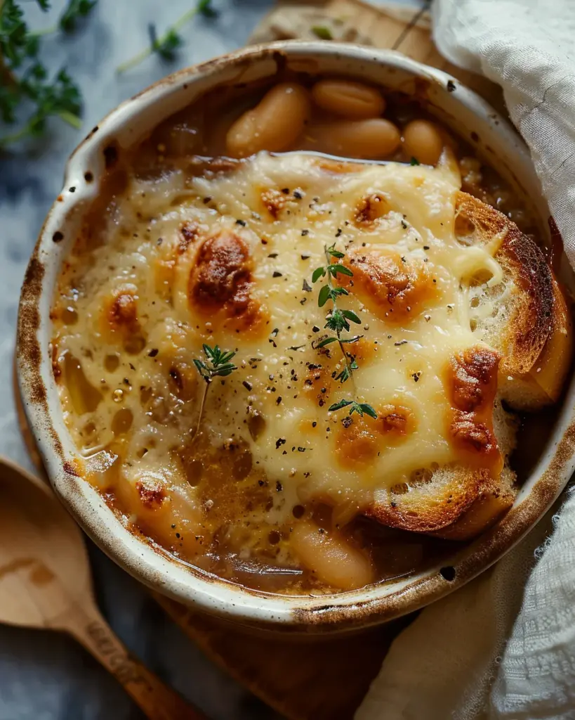 French Onion and Butter Bean Soup