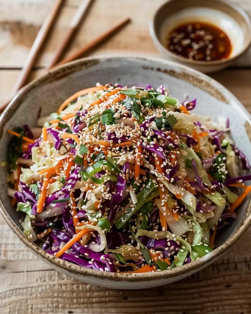 Crunchy Asian Cabbage Slaw with Addictive Sesame Dressing: A Bright, Bold, Irresistible Classic
