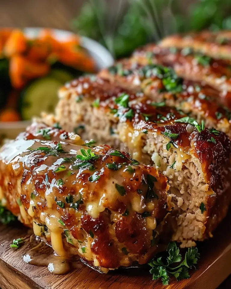 Juicy Garlic Parmesan Chicken Meatloaf: Comfort Food Delight