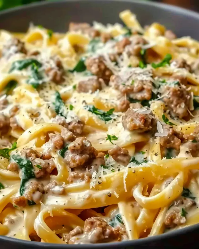 High Protein Creamy Beef Pasta