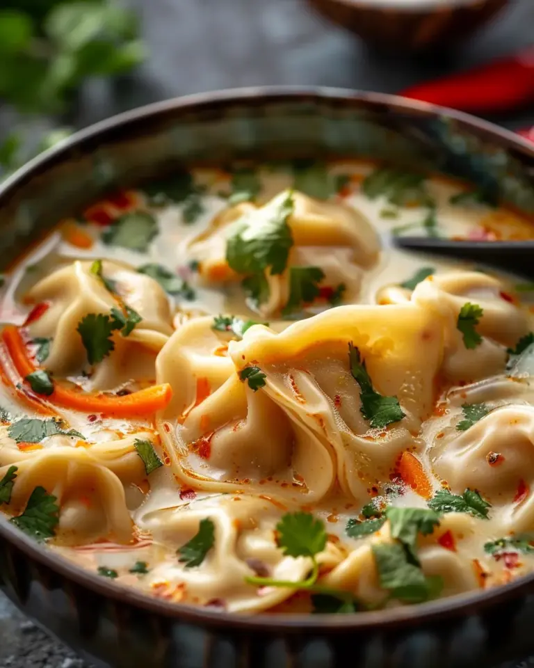 Thai Potstickers with Coconut Broth